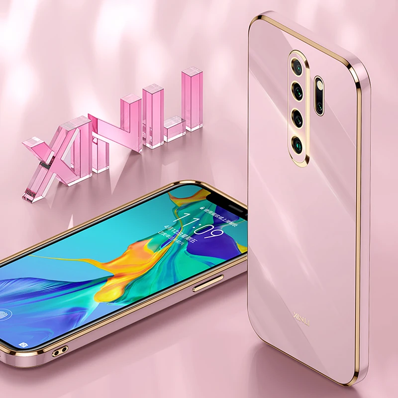 

Colorfast Plating Silicone Phone Case for Redmi Note 8 Pro 8T Note8 8Pro Soft Shell Lens Protection Square Thin Back Cover Funda