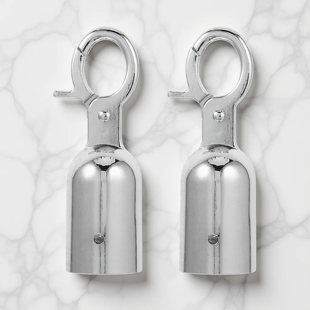 2Pcs Rope End Stopper Snap Hook Stainless Steel Cord Locks for Decking Railing Secure Rope Fastening Solution Cord Lock