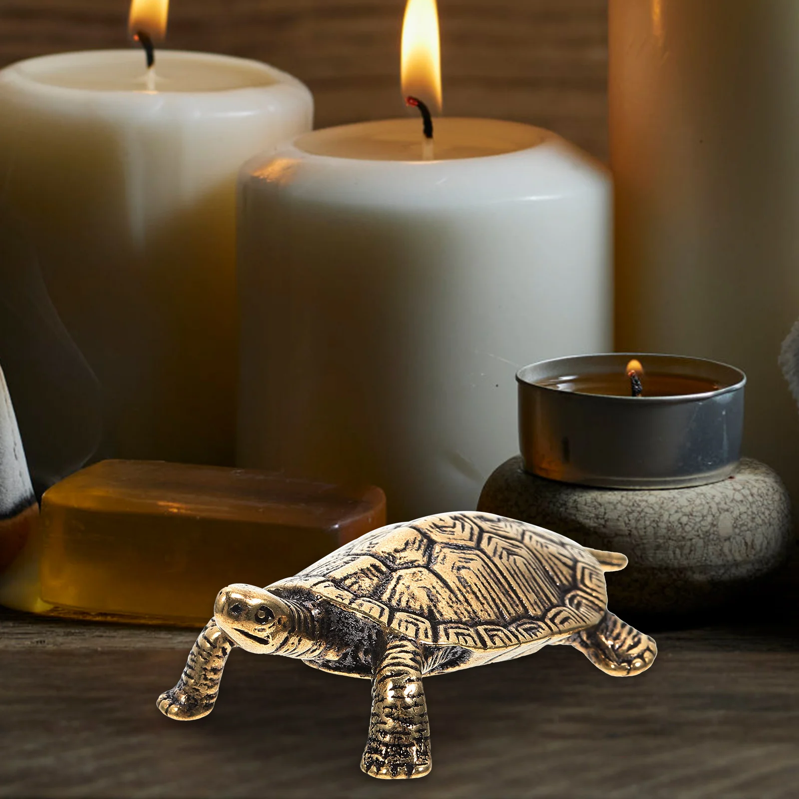 

Retro Copper Turtle Sturdy nament Desktop Vintage Home Office Decor Model Sculpture Tortoise Figure Tortoise Statue
