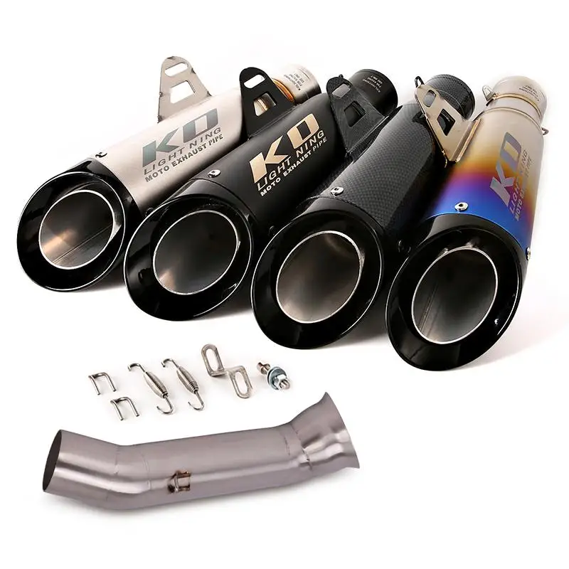 

51MM Exhaust Pipe For Ducati Hypermotard 821 Hyperstrada 821 13-18 Motorcycle Escape Mufflers Mid Link Pipe Connect Tube Slip On