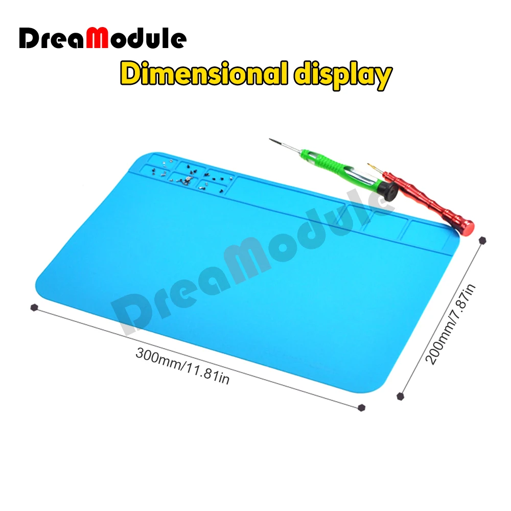 Silicone Soldering Mat ESD Antistatic Heat Resistant Insulation Work Mat Soldering Station Kit Repair Pad Maintenance Platform