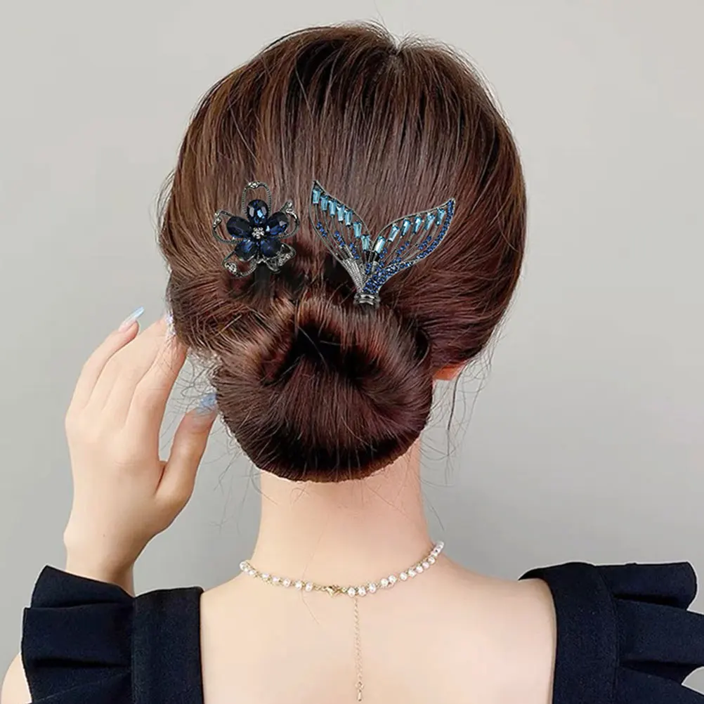 

2pcs Hair Maker Women Zinc Alloy Styling Tools Easy Bun Curler Former Volume Disc Hair Bun Making Tool Accessories