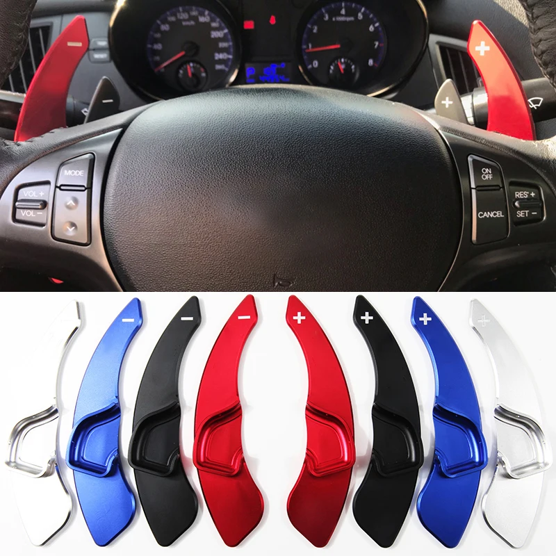 

Car Aluminum Alloy Steering Wheel Shift Paddle Shifter Extension For Hyundai Genesis Coupe 2009-2011 Auto Car-styling Interior