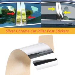 6Pcs Car Silver Chrome Pillar Posts Trim For Kia Forte Sedan/Hatcback/K3 2019 2020 2021-2023 Exterior Door Window Stickers Parts