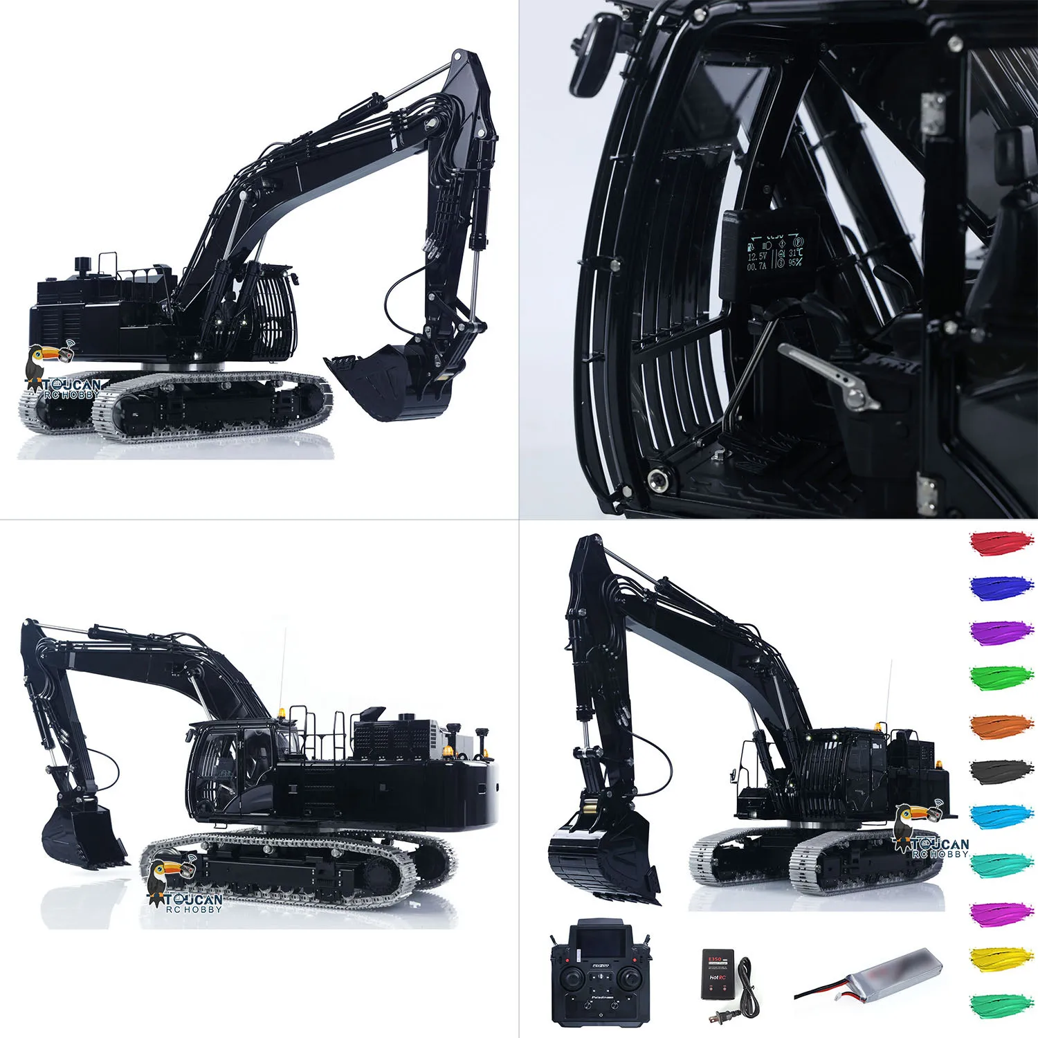 LESU Aoue ZX490 métal 1/14 pelle hydraulique radiocommandée mise à niveau lourd RC pelle Flysky Paladin PL18EV Lite modèle sonore