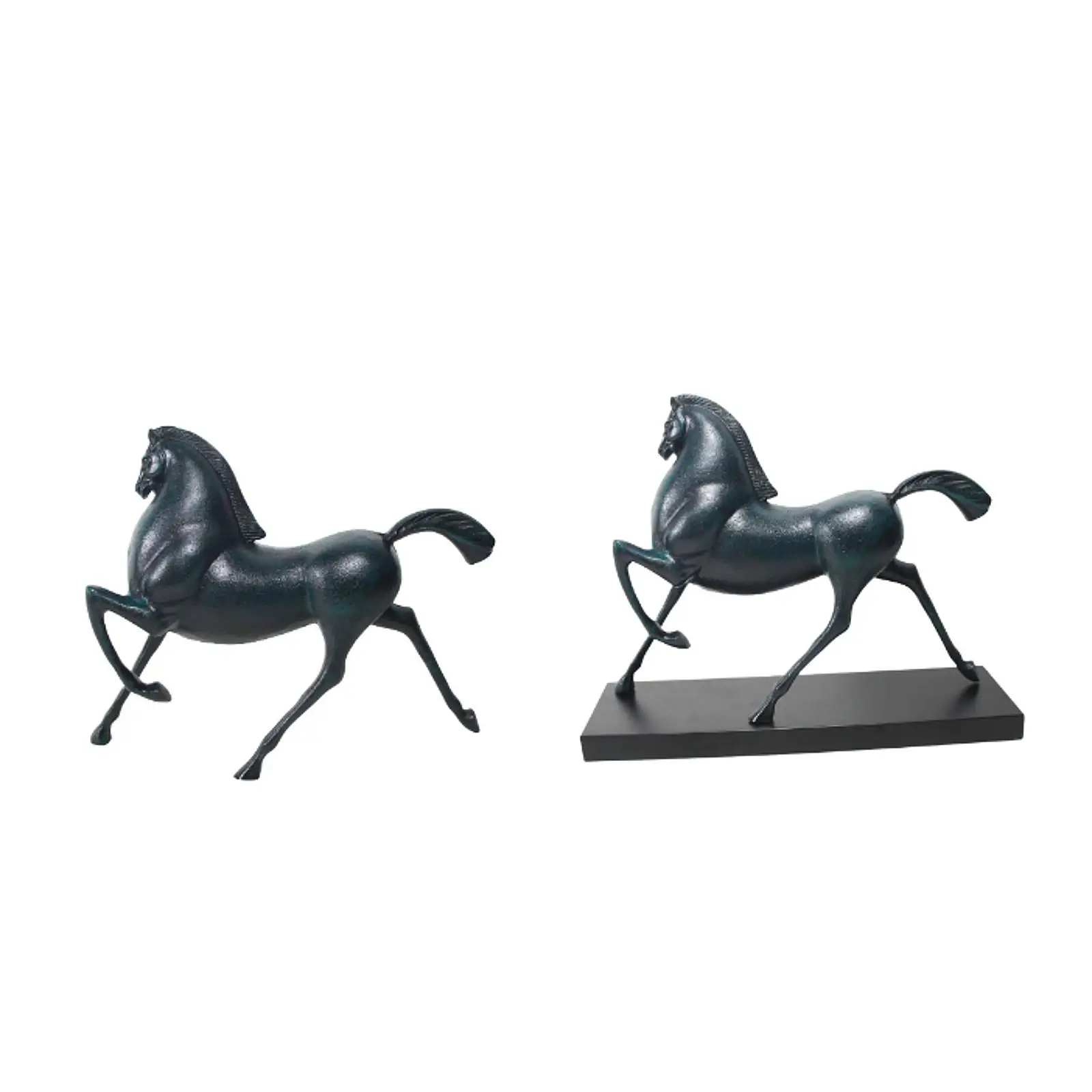 Metal Horse Sculpture Horse Ornament Gift Craft Animal Table Horse Running