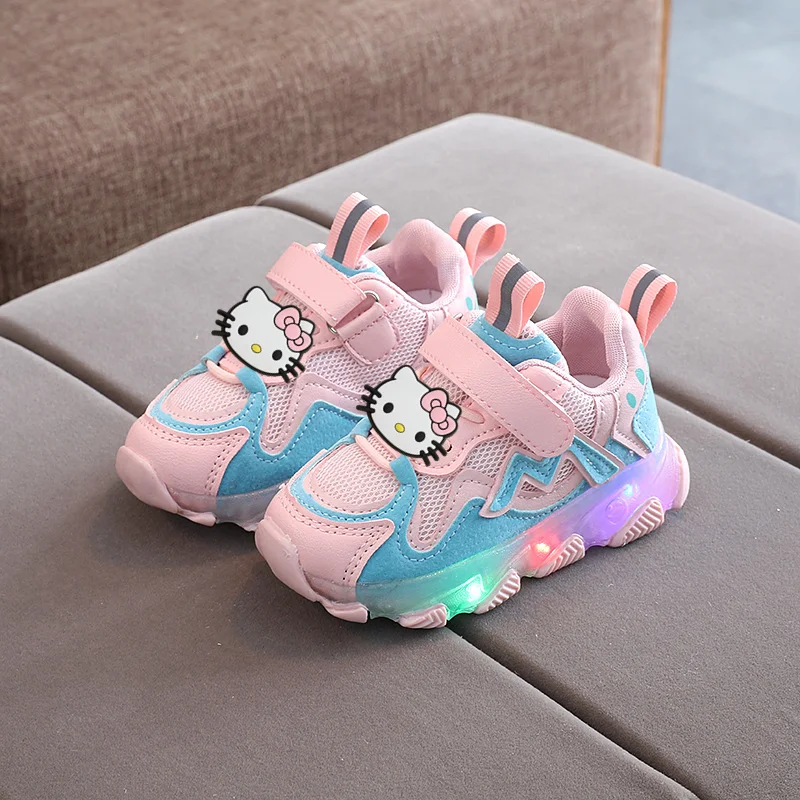 

sanrio hello kitty Spring Autumn New Children Breathable Sneakers Girl Baby Non-slip Soft-soled Toddler Shoes Boys Casual Shoes