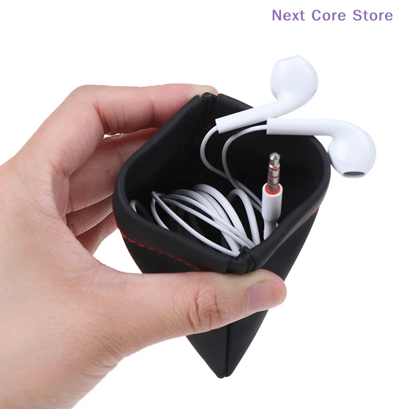 [NC]Portable PU Leather Earphone Case Storage Bag Headset Headphone Carrying Pouch[NC]