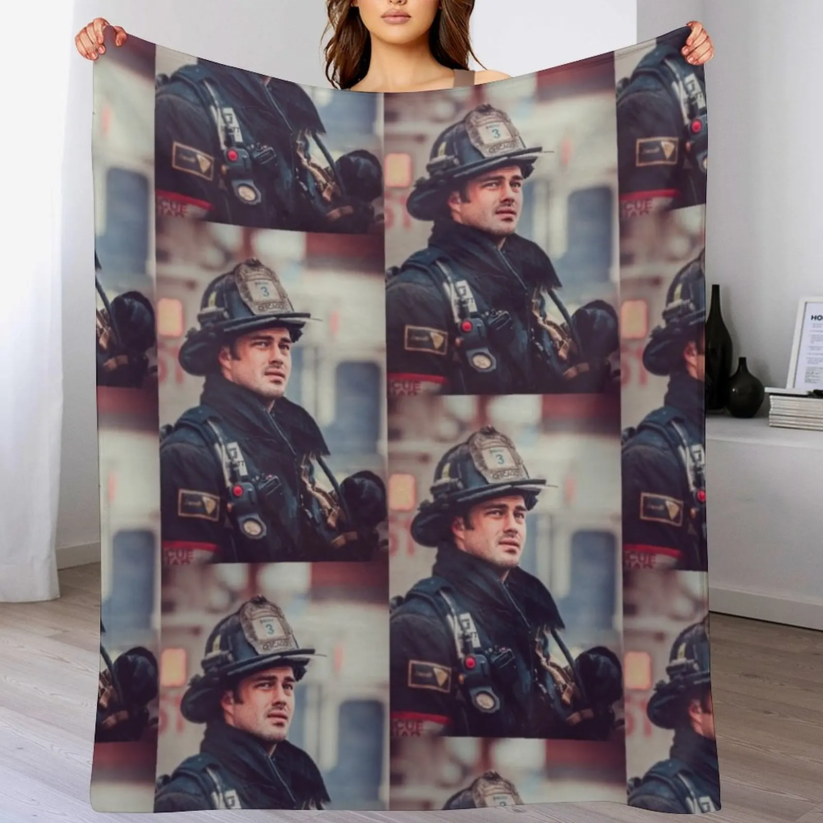 

Firefighter Kelly Severide Poster Throw Blanket Thermals For Travel Personalized Gift christmas gifts Luxury Blankets