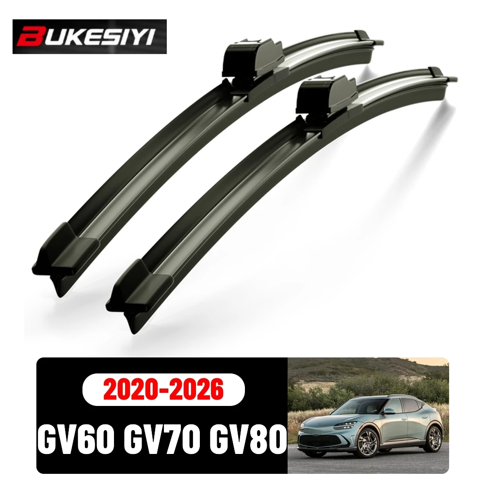 2PCS Front Wiper For Genesis GV60 GV70 GV80 2020-2026 Silent Durable High Quality Windshield Wiper Blades Accessories 2022 2024