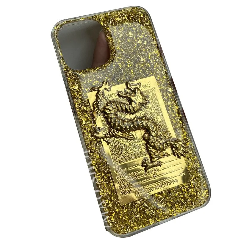 Gold foil dragon Thai card is suitable for iPhone cases, which will be shipped within 5 days.