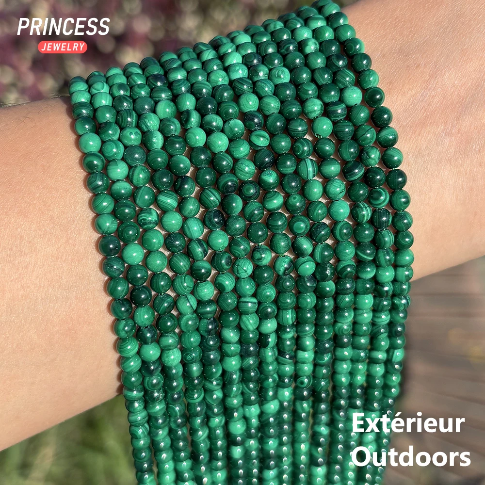 

A+ Natural Malachite Beads 2-4mm Loose Stone Beads for Jewelry Making Bracelet Necklace DIY Accessories Wholesale