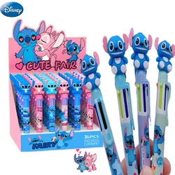 4/36Pcs Diseny Cartoon Stitch Doll 6/10 Colors Ballpoint Pen Student Supplies Student Stationery Children Graffiti Multi-coloPen