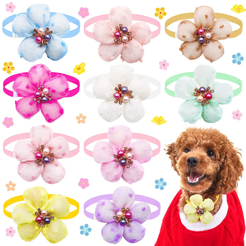 

50pcs Spring Lace Dog Bow Tie Fashion Bow Tie Dog Grooming For Small Dogs Cats Neckties Pets Dogs Grooming Accessories