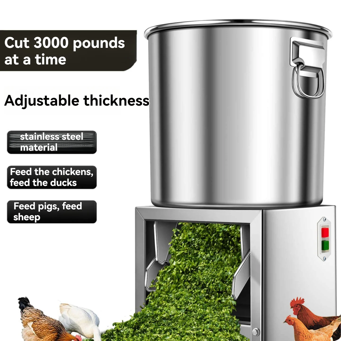 

Farm Electric Vegetable Cutting Machine Stainless Steel Vegetable Crusher Vegetable Feed Crusher Crusher Crusher