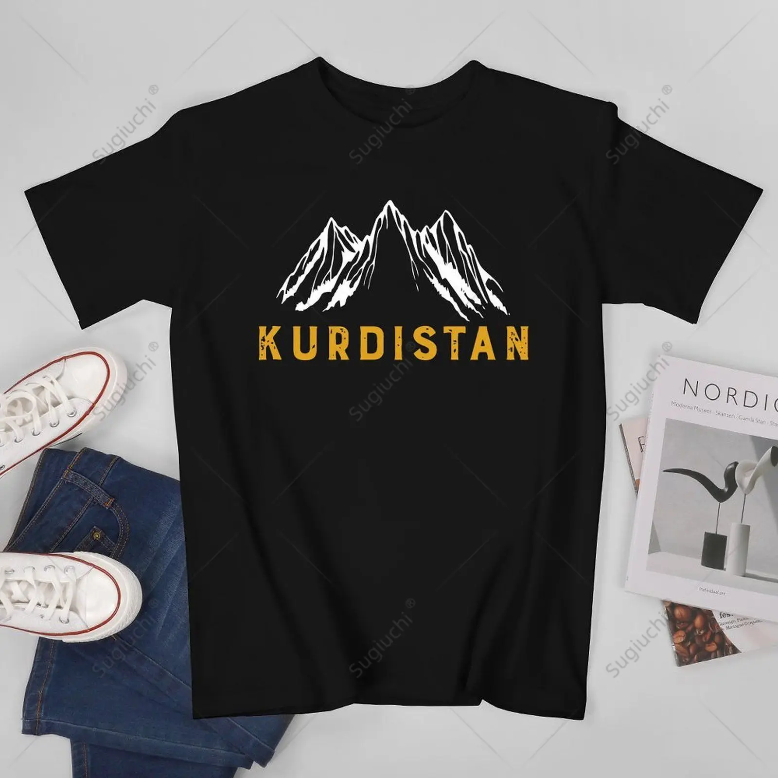 Unisex Men Kurdish I Love Kurdistan Tshirt Tees T Shirts Women Boys 100% Cotton T-Shirt