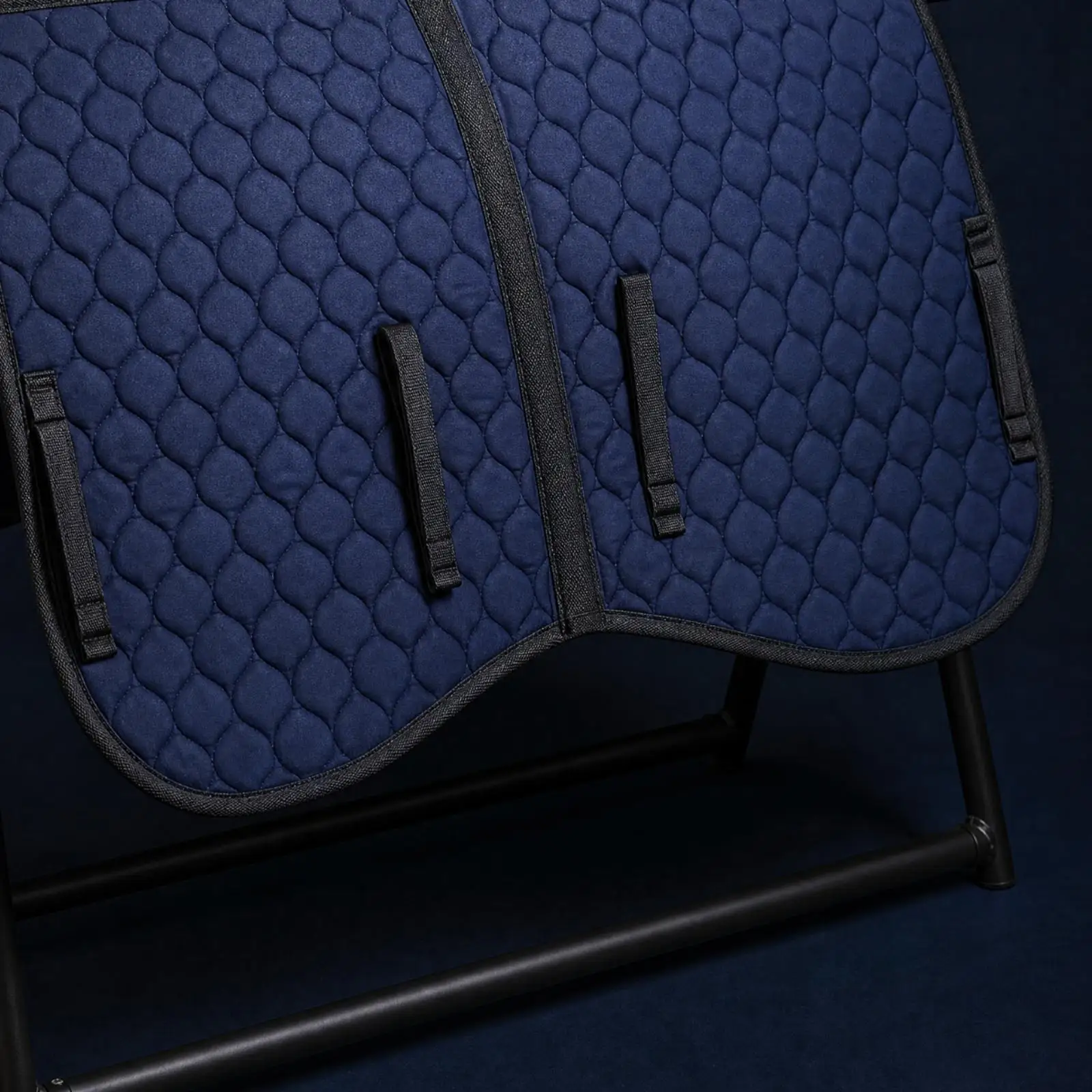 Durable Polyester Saddle Pad for Horses with Contoured Shape and Side Securing Straps Riding