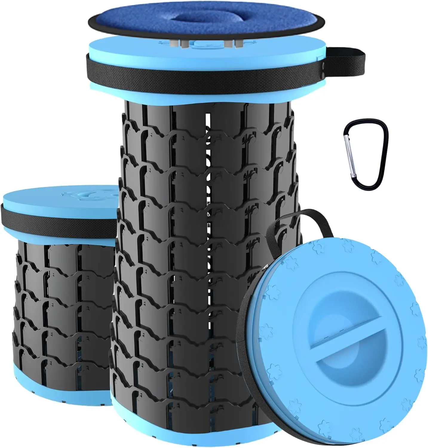 

Upgraded 19.7' Collapsible Stool, Heavy Duty Folding Seat, 1000 lbs Load, Portable for Camping, Fishing, Hiking, Travel