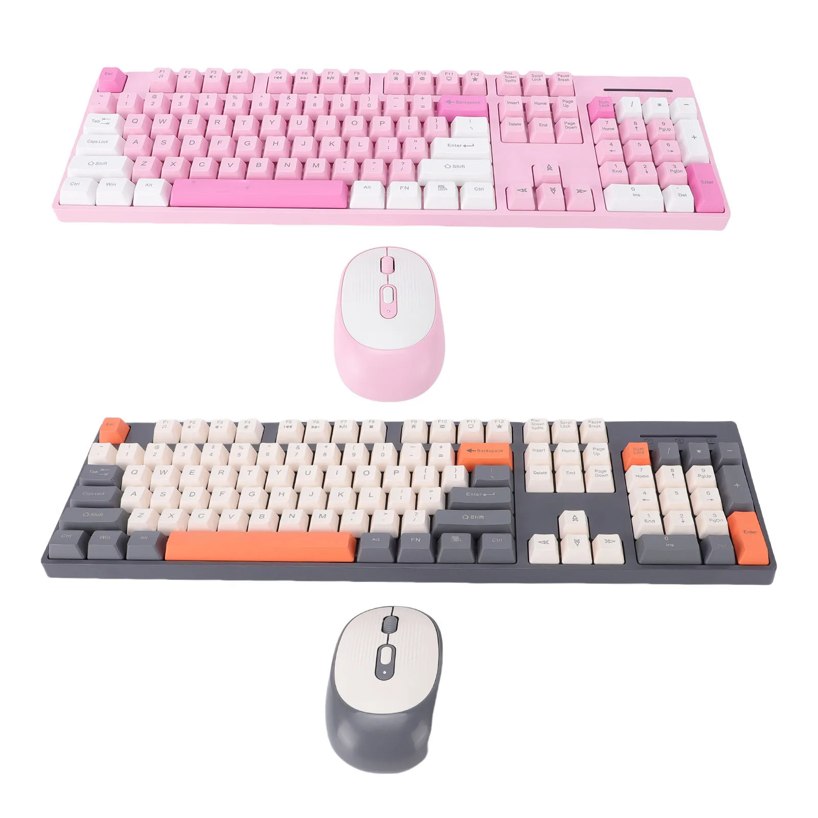 Wireless Keyboard and Mouse Combo 2.4G Wireless Plug and Play Ergonomic Keyboard and Mouse Set for Computer