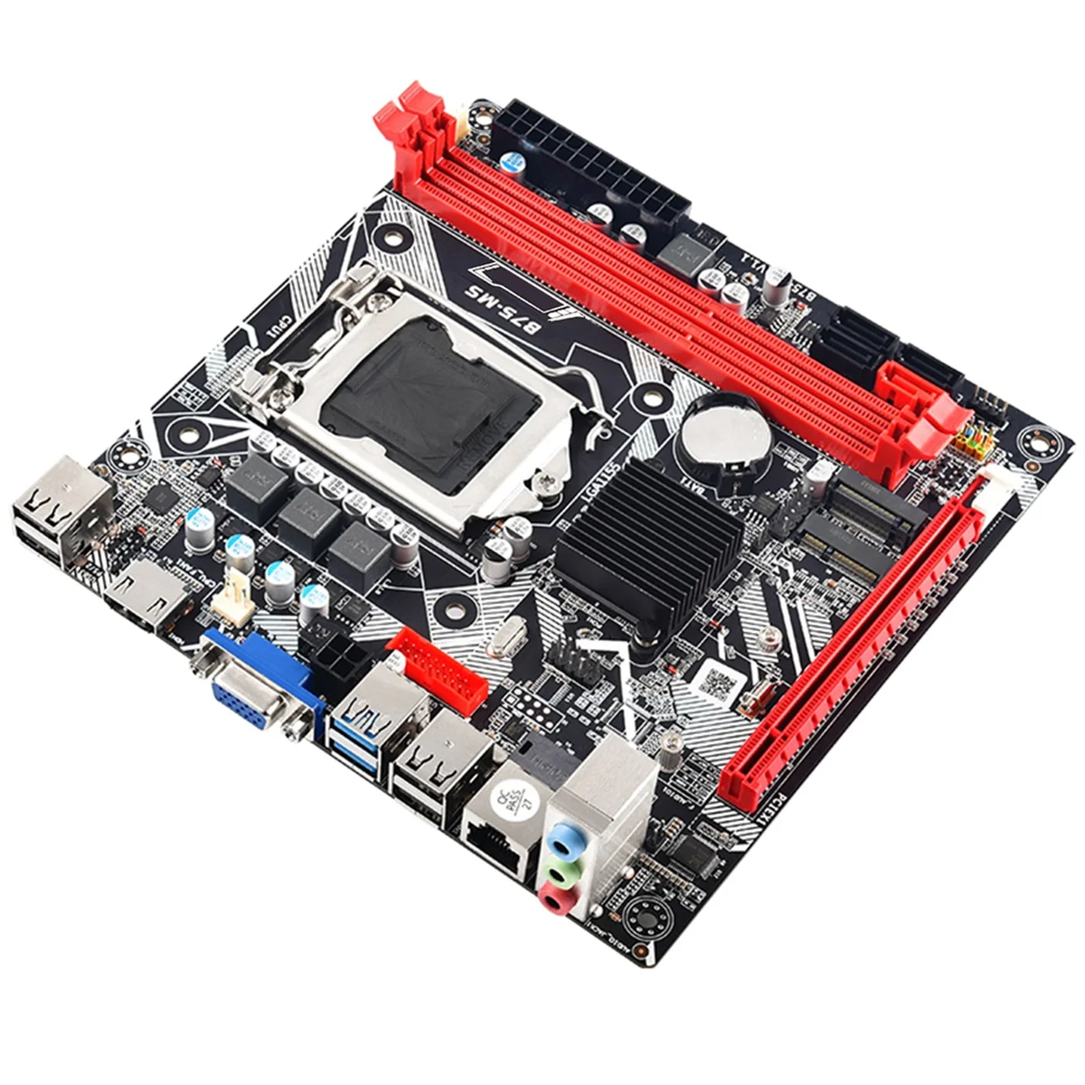 AU32-B75 MS Desktop Motherboard LGA 1155 2XDDR3 Slots Up to 16G PCI-E 16X for Home Office B75 Motherboard