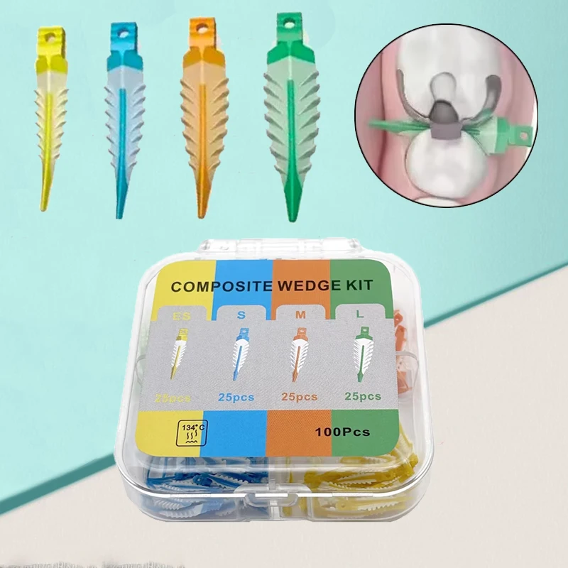 Dentals Wedge Kit, Autoclaved Silicone Matrix Tape, Adaptive System for Composite Filling, Restorative Dentist Tool
