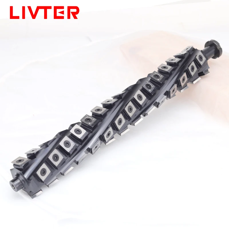 Cabeça de Corte em Espiral para Ferramenta para Carpintaria e Cabeça de Corte Helicoidal. 13 Polegadas. com Lâminas 15x15x2.5. Adequado para Plaina Dewalt Dw735