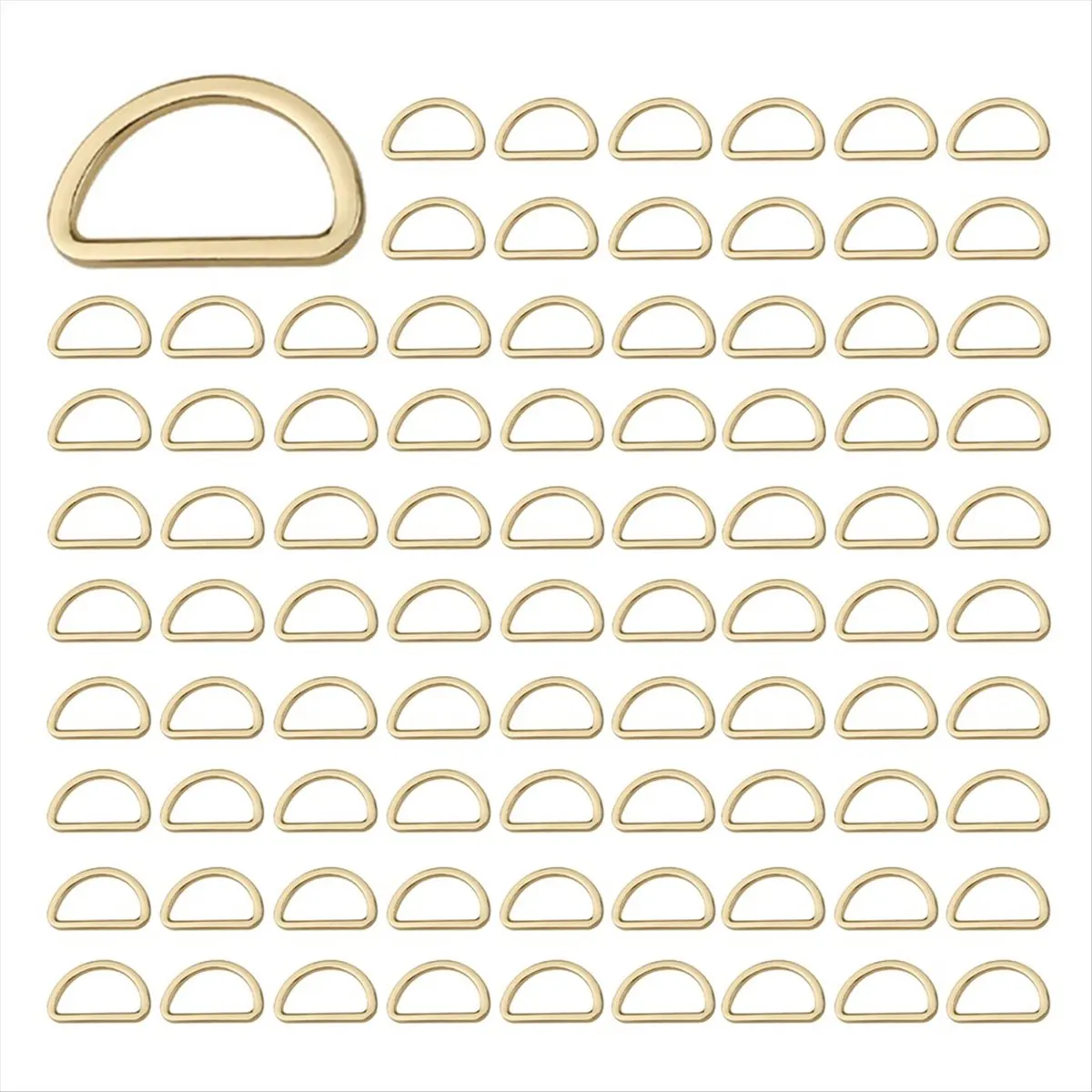 2026 Trend 100pcs D Ring Metal Adjustable Buckles for Backpacks, Straps, Bags, Dog Collars - DIY Crafting Accessories