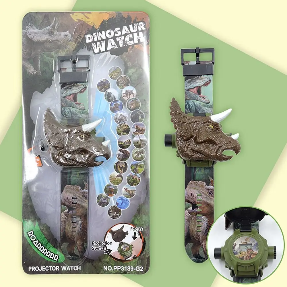 الأطفال الإلكترونية ترايسيراتوبس الطلاب على مدار الساعة التعليمية الكرتون ساعة اليد الرقمية ديناصور الإسقاط ووتش