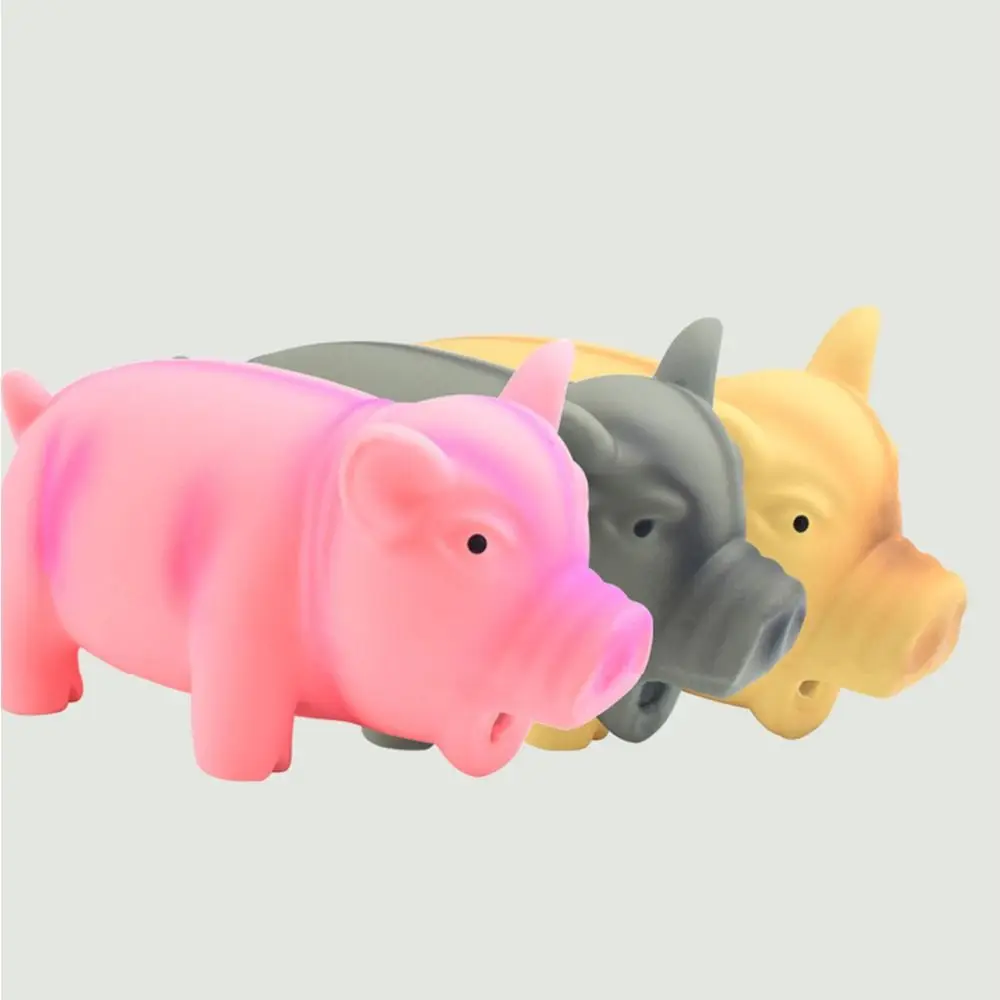 Niedliches Quietschendes Schweinchen aus Gummi, Latex-Kauspielzeug für Hunde, Quietschspielzeug für Welpen, Hundezubehör