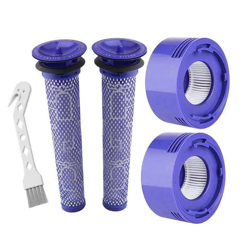 2 Pack Pre-Filters and 2 Pack HEPA Post-Filters Replacements Compatible For Dyson V8 and V7 Cordless Vacuum Cleaners