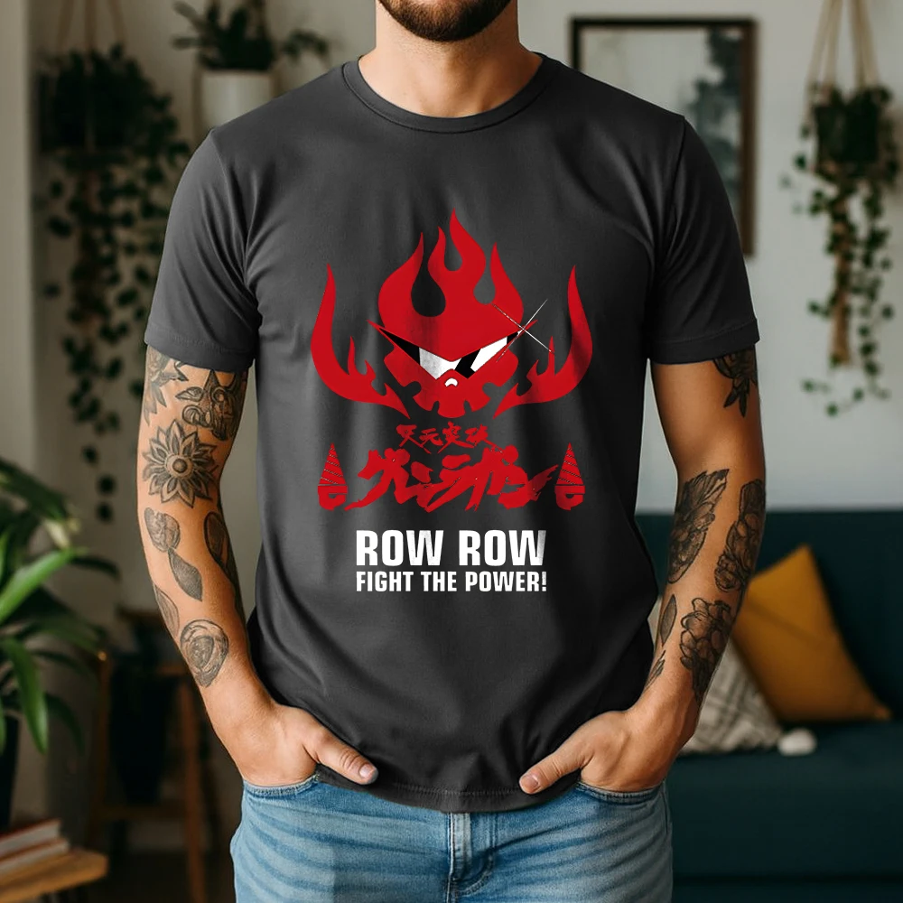 Camiseta Oversize de Verano 2026, 100% Algodón, con Gráfico de Tengen Toppa Gurren Lagann, Temática de Anime, Manga Corta