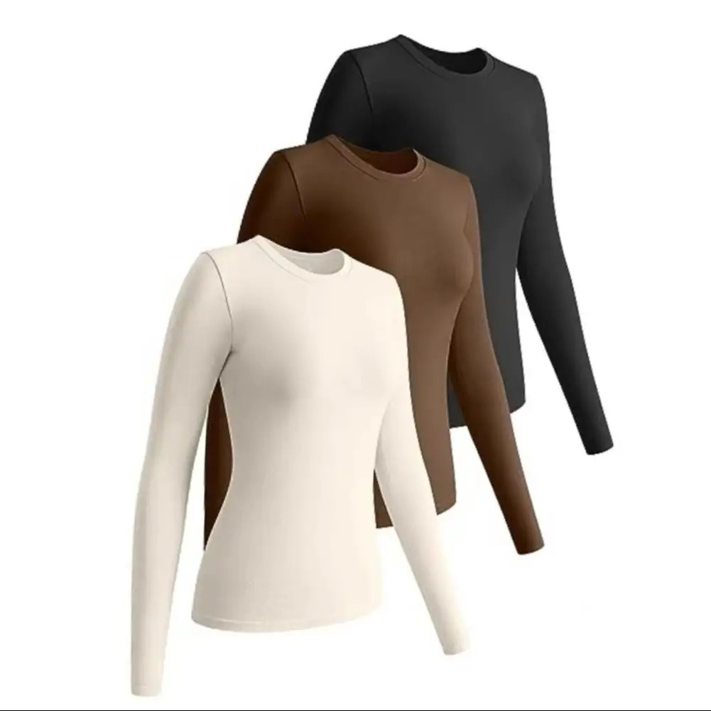 

Woman 2025 Winter Keep Warm Long Sleeves Bottoming Shirt Thermal Tshirt Women Tops Base Layer Shirt Thermal Shirt Underwear