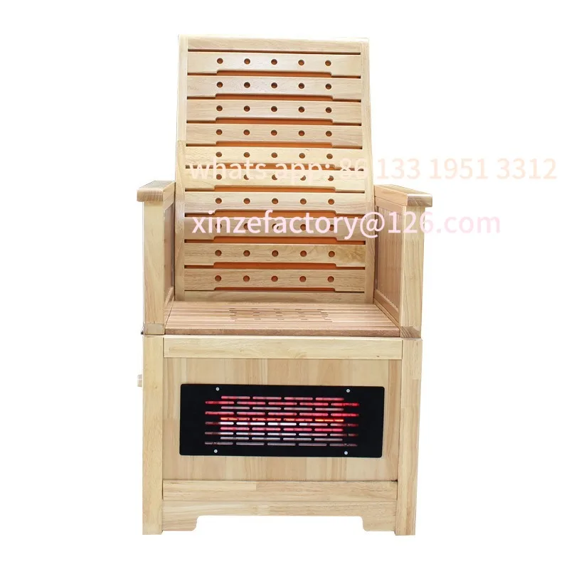 Sentado en una silla de moxibustión, asiento multifuncional en una cabina de moxibustión, sentado en una silla de moxibustión para húmedo y seco.