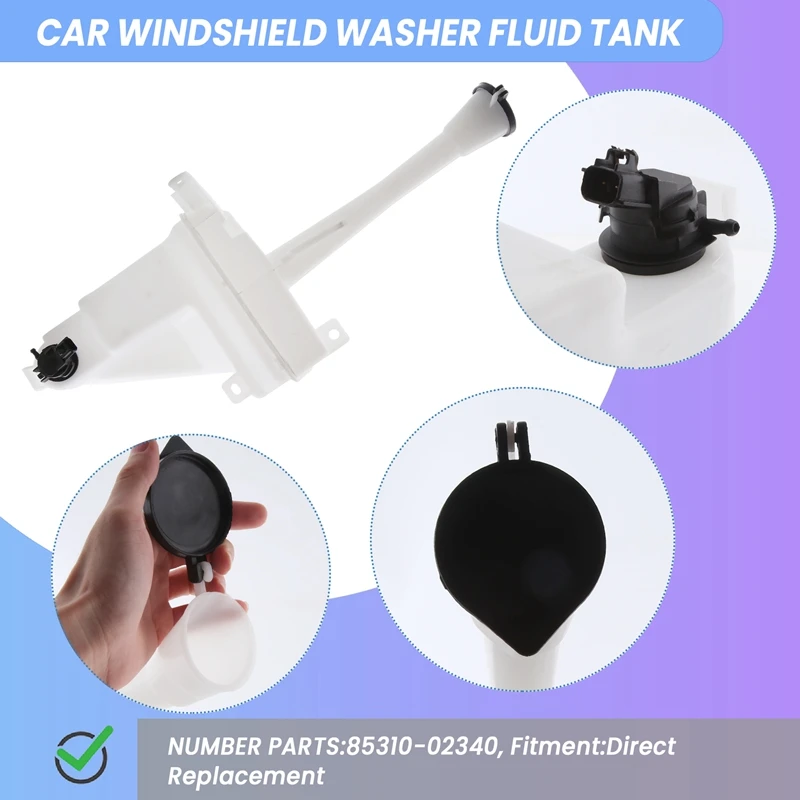 Car Windshield Washer Fluid Reservoir Washer Tank Water Pump 85310-02340 For Toyota Corolla Altis 2008-2013