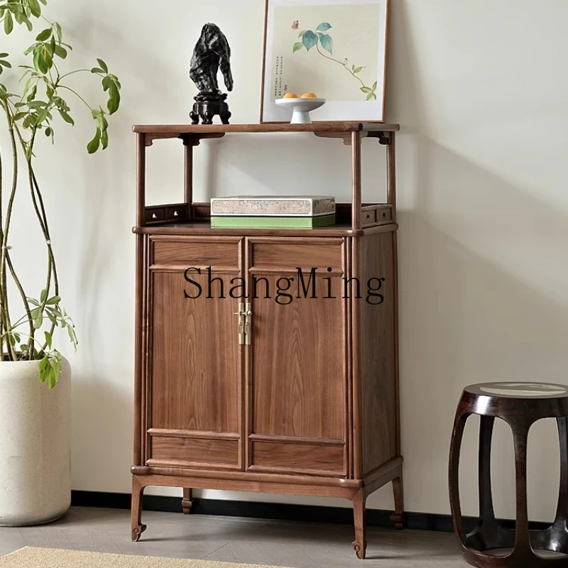 FG good-looking  black walnut noodle cabinet study Zen storage storage bookcase