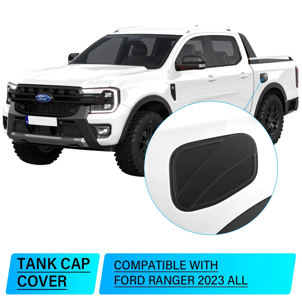 

Matte Black Oil Tank Gas Cover Exterior Fuel Tank Cover For FORD RANGER 2022 2023 2024 T9 WILDTRAK XLT XLS XL LIMITED SPORT