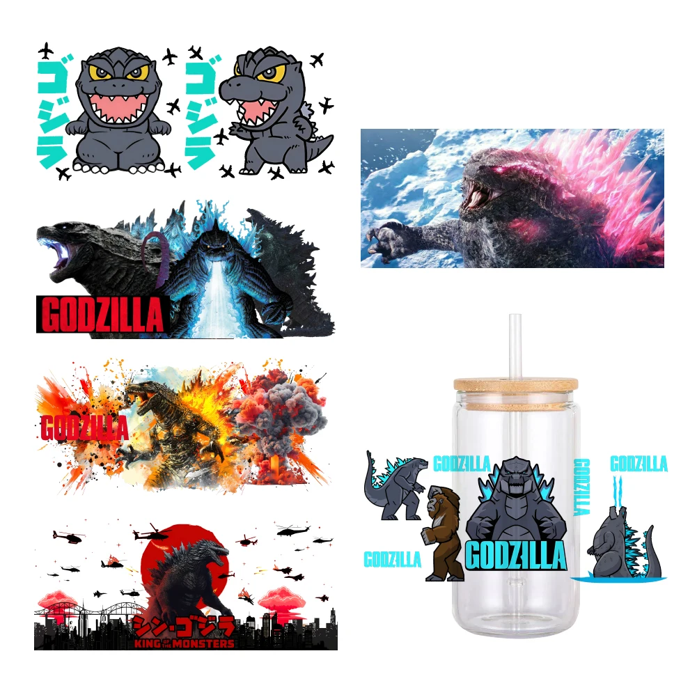 11x24cm Japanese Anime Gorilla UV DTF Transfer Sticker 16oz Glass Cup Wrap Stickers, Resin Planar DIY Hand Crafts Phone Case