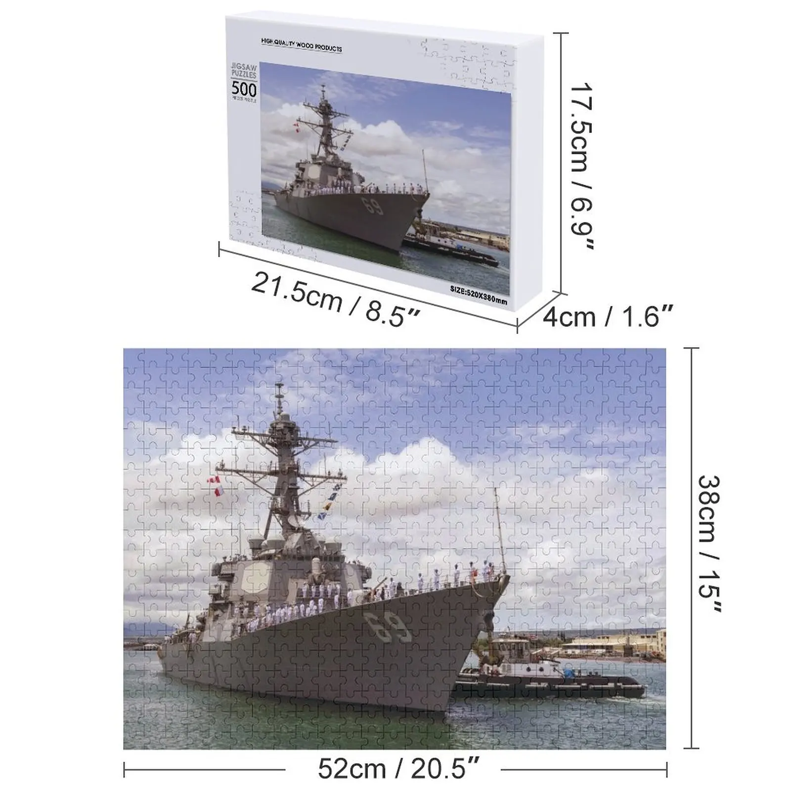 USS MILIUS (DDG-69) magasin de navire Puzzle nom personnalisé bois animaux Puzzle