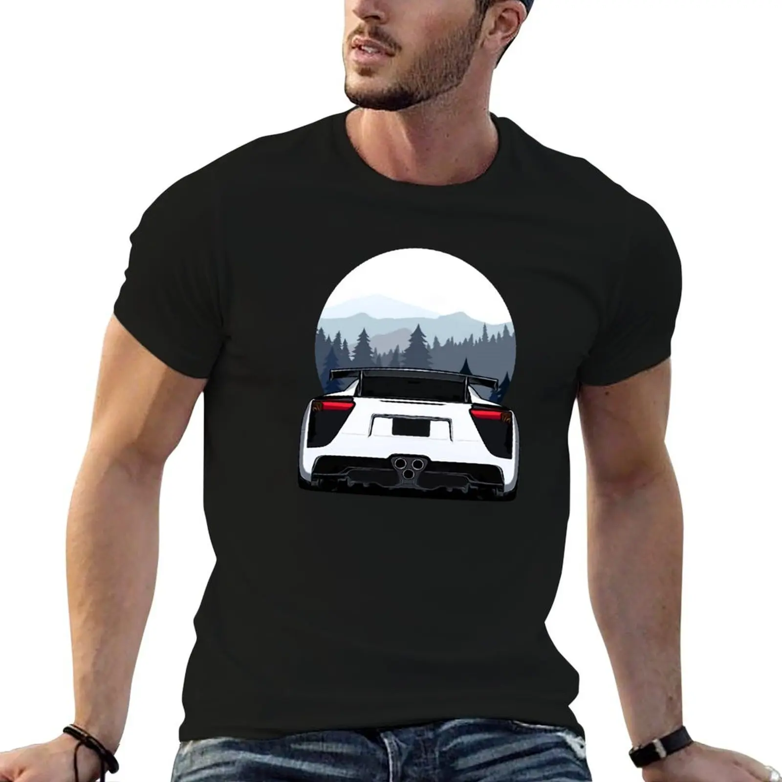 Camiseta Artic White LFA Rear Blue Forest para hombre, camiseta gráfica de algodón, camisetas 100% para hombre, camiseta de marca de lujo de alta calidad