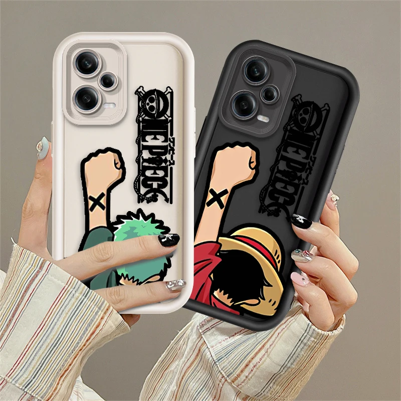 Art Anime One Pieces For Xiaomi Redmi Note 12 11 10 9 8 7 K50 40 30 20 12C 12 10A 9A 9C Pro 5G 4G Soft Eye Ladder Phone Case