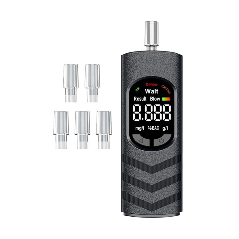 M68B Breath Tester with Clear Screen & 5 Mouthpieces Set for Drinking Checks