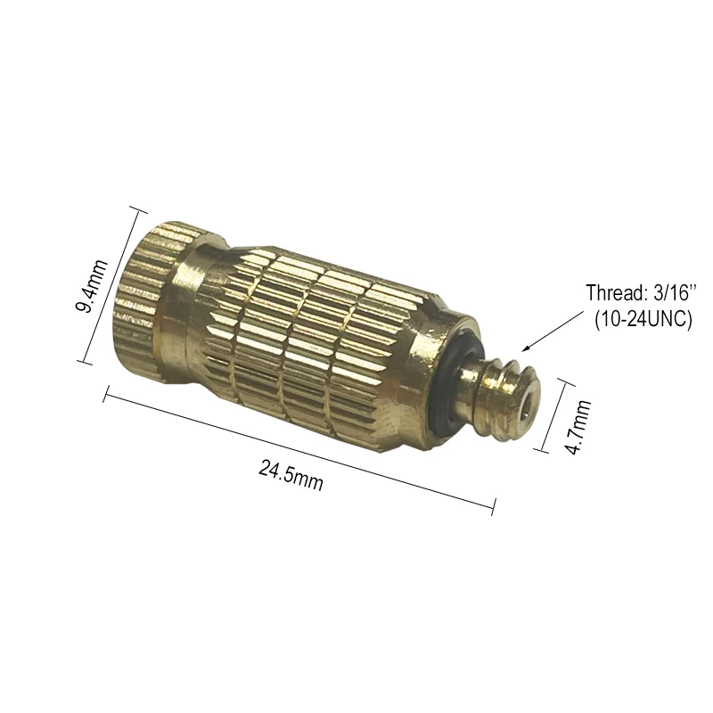 50 szt. Rozpylaczy rozpylających chłodzenie mgłą 0.1-0.8Mm 3/16 gwint męski nawilżacz przemysłowy dysz nawadnianie ogrodu złączka chłodnicy