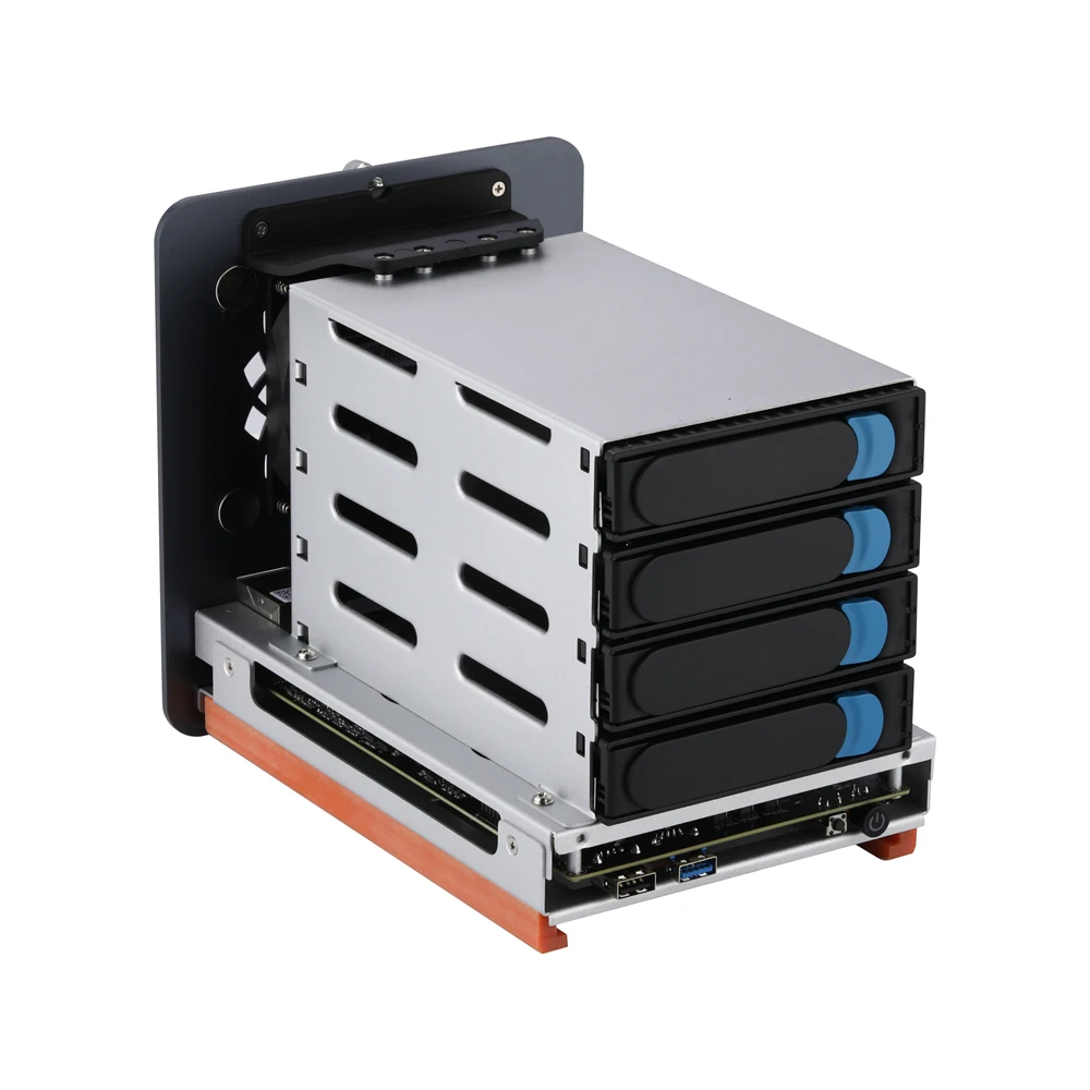 Qotom Q30900DS Core I3 I5 I7 CPU Nas خادم تخزين يدعم 4 × 3.5 بوصة HDD، 2 × M.2 SSD