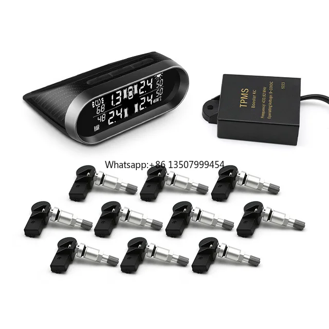 For Promata Solar-Powered Digital TPMS Advanced Car Tire Pressure Monitoring System with Internal Sensors