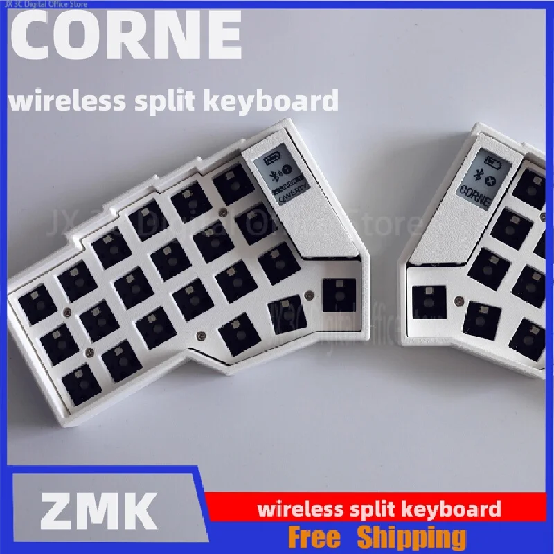 

Corne Wireless Split Keyboard Kit Pcb E-Ink Screen Rgb Hot Swap Customized Mechanical Keyboard Kit Zmk No Switch Keycap Gift