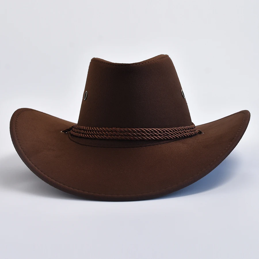 Women's Men's Artificial Suede Western Cowboy Hats Vintage Gentleman Cowgirl Jazz Hat Holidays Party Cosplay Hat image 6