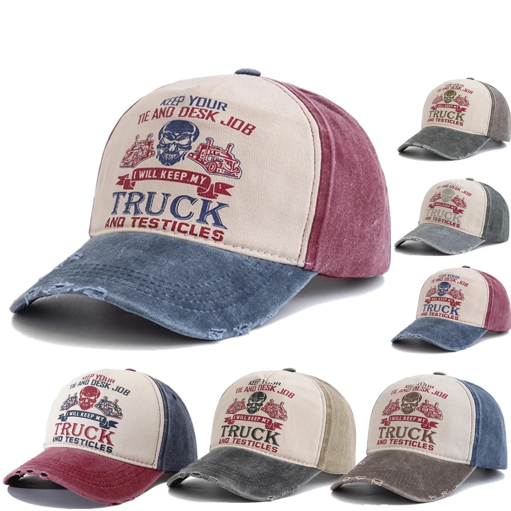 Лидер продаж, унисекс, стираная хлопковая кепка с принтом головы черепа, потертая бейсболка для мужчин и женщин, повседневная уличная модная шапка для папы