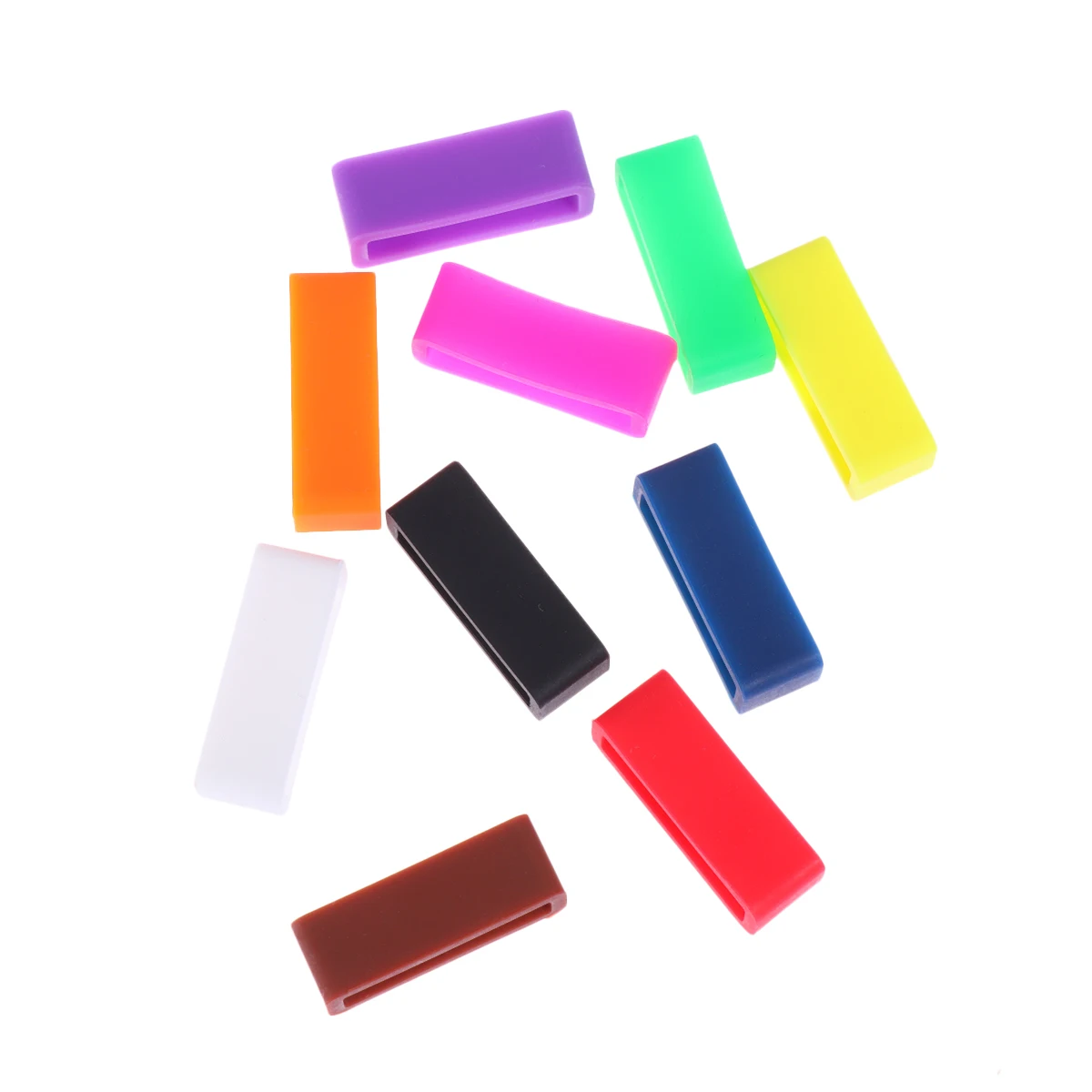 

10pcs Silicone Watch Band Loop High Quality Wear Resistant Soft Rubber Strap Replacement
