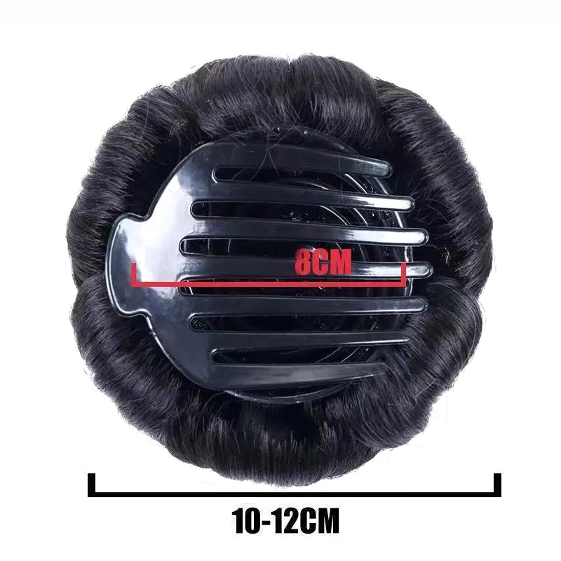 Elegant Claw-Clip Chignon Bun Nine Flowers Hair Women Curly Chignon Hair Bun Natural-Looking Comfortable Synthetic Hair