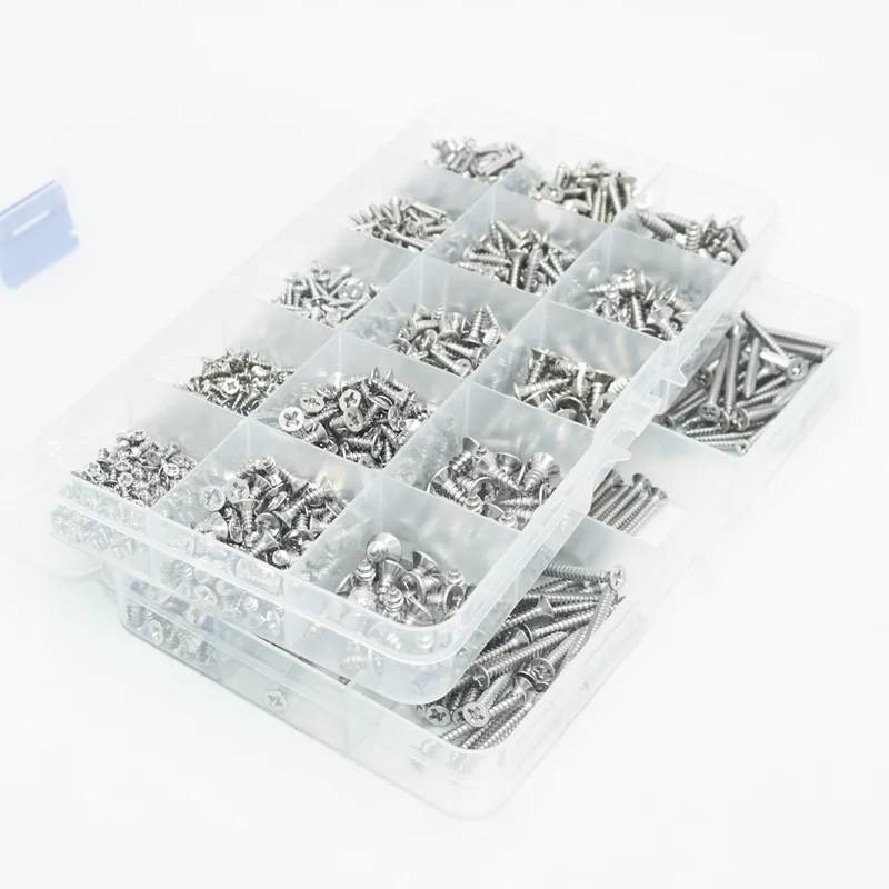 304 Cross Recessed Countersunk Flat Head Self-tapping Screw M2 M3 M4 Stainless Steel Din7982 Phillips Screw Furniture Wood Screw